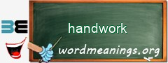 WordMeaning blackboard for handwork